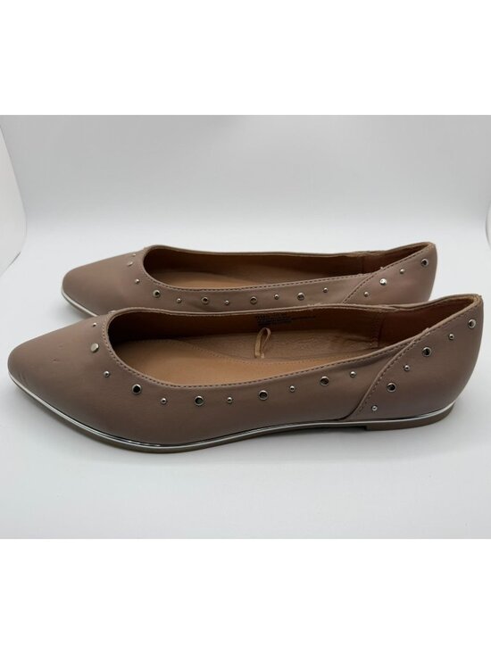 Rockport Shoes - Rockport Tomatillo Ballet Flats Women Size 10W Tan Studded Pointed Toe Shoes